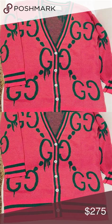 pink and green gucci cardigan|light pink gucci loafers.